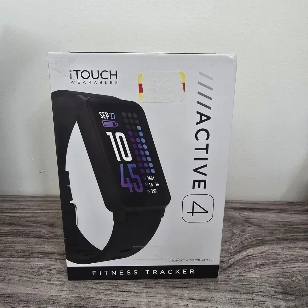 NEW iTouch Wearables Active 4 Unisex Black Watch/Fitness Tracker TC4S01-G02